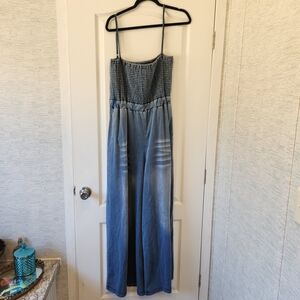 Blakeley Designs Chic Blue Womens Denim Jumpsuit Size L/XL BNWOT